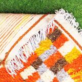 Tapis berbère marocain orange 222 x 152CM