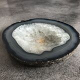 Cendrier empty pocket in brazil's bluish agathe geode