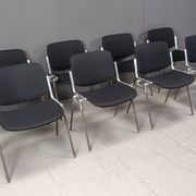 8 chaises vintage DSC 106 de Giancarlo Piretti pour Castelli