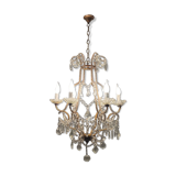 Italian vintage crystal beaded chandelier