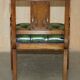 Chesterfield leather office chair with Dutch marquetry