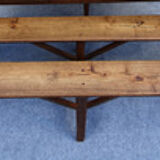 Old farmhouse table 248 cm and its two benches