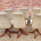 Serie de 6 chaises velours 1970