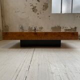 Italian coffee table elm magnifying glass