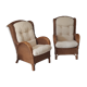 Paire de fauteuils rotin
