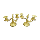 Paire de bougeoirs, style Louis XV, du XIXe