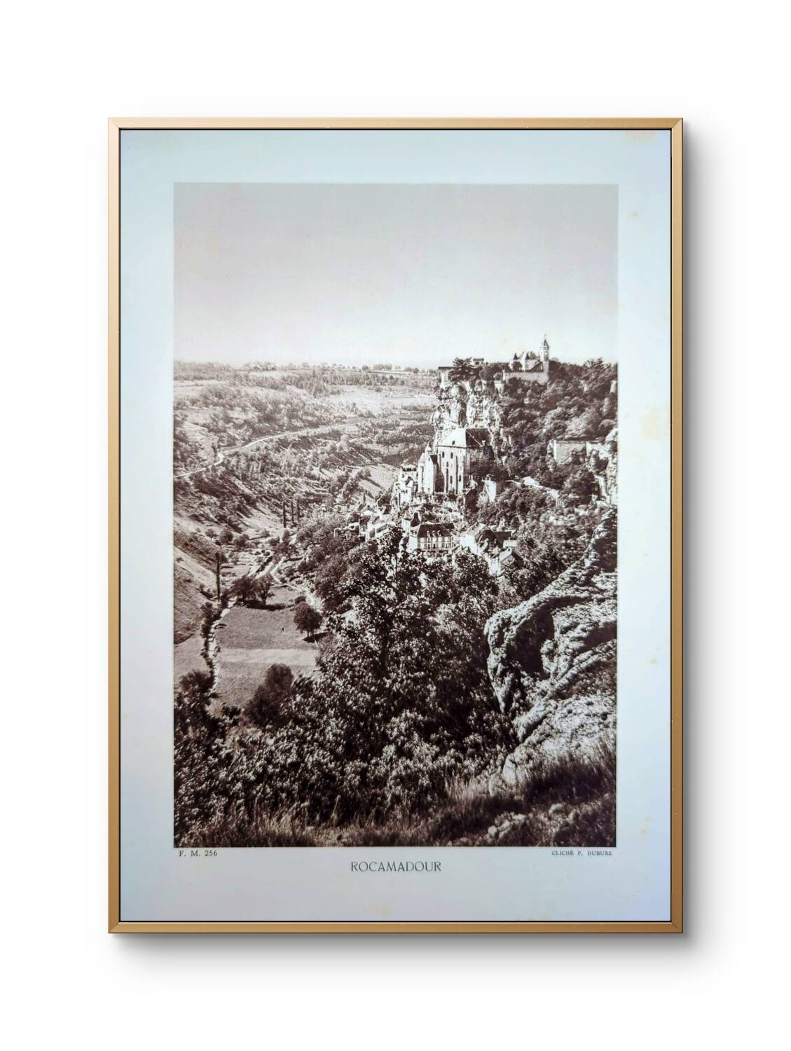 Rocamadour, Lot, photo print from 1942. By Pierre Dubure.