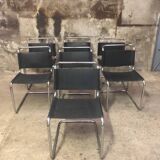 Set of 7 S33 Mart Stam Chairs Circa 1980