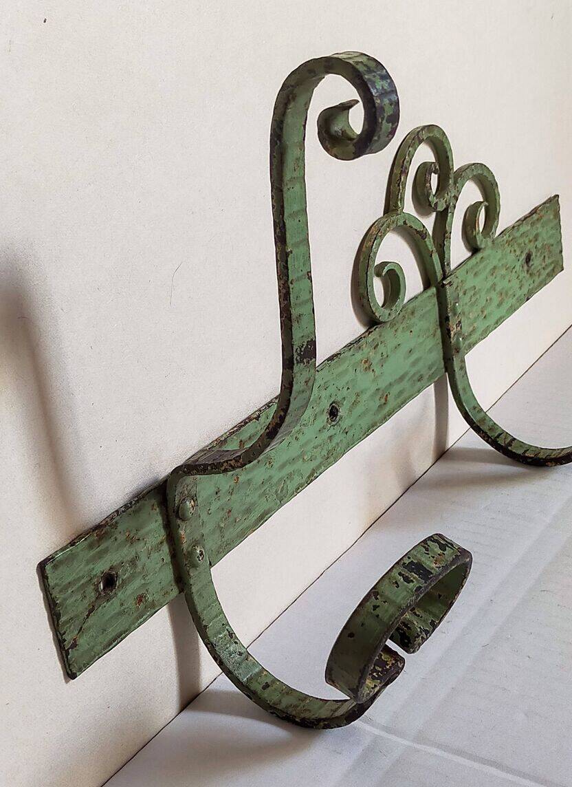 Wrought iron coat rack