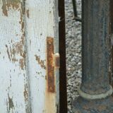 Door with shutter slats