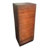 Vintage mid century wooden curtain binder cabinet