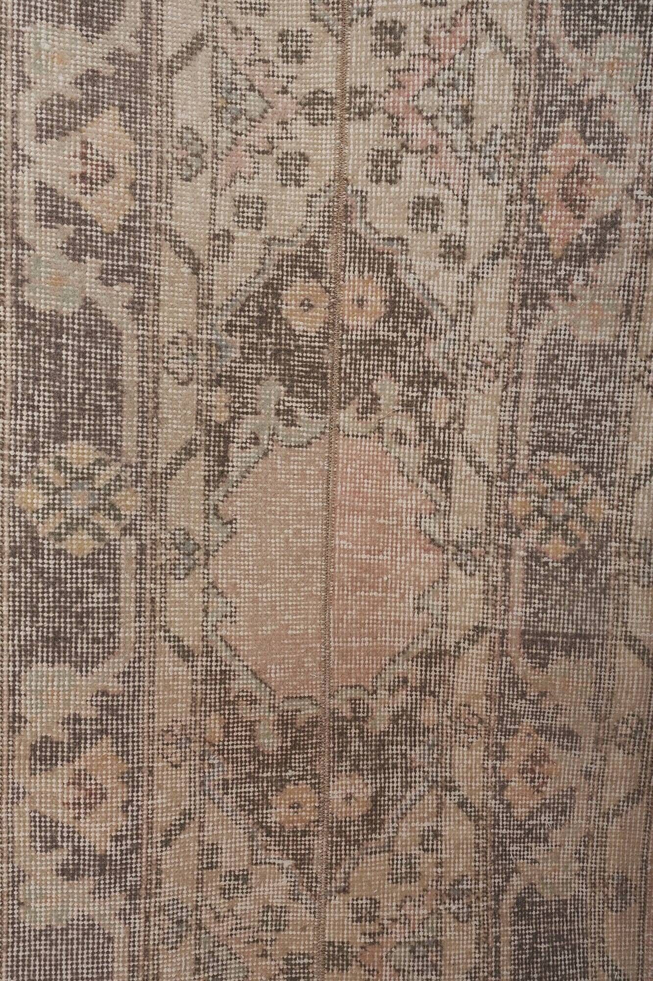 Vintage Turkish hallway rug 63x746 cm