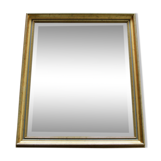 Miroir 70x60 cm biseauté  bois doré rectangulaire