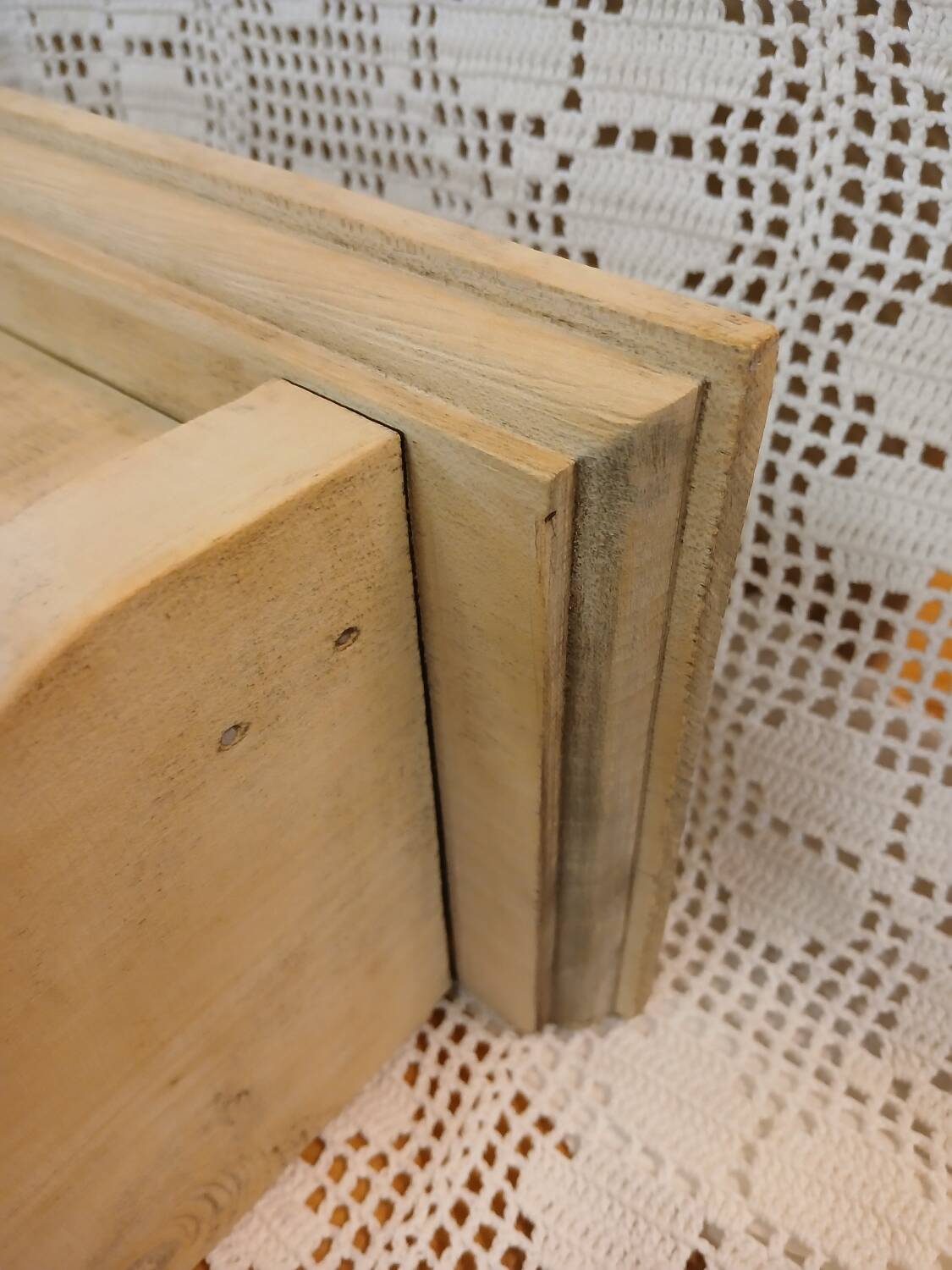 Antique solid wood wall shelf