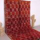 Tapis marocain vintage rouge 203 x 342 cm - Tapis berbère - Tapis en laine fait main rare