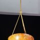 Art Deco great design brown alabaster chandelier, 1940s