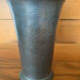Vase, tall pewter goblet