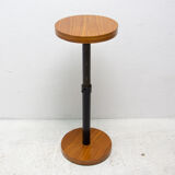 Table d’appoint ronde en bois de cerisier art déco, bohême, années 1930