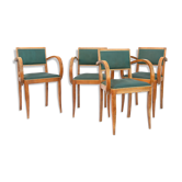 4 Fauteuils bridge vintage des années 1950
