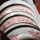 6 mismatched earthenware soup plates lot 8