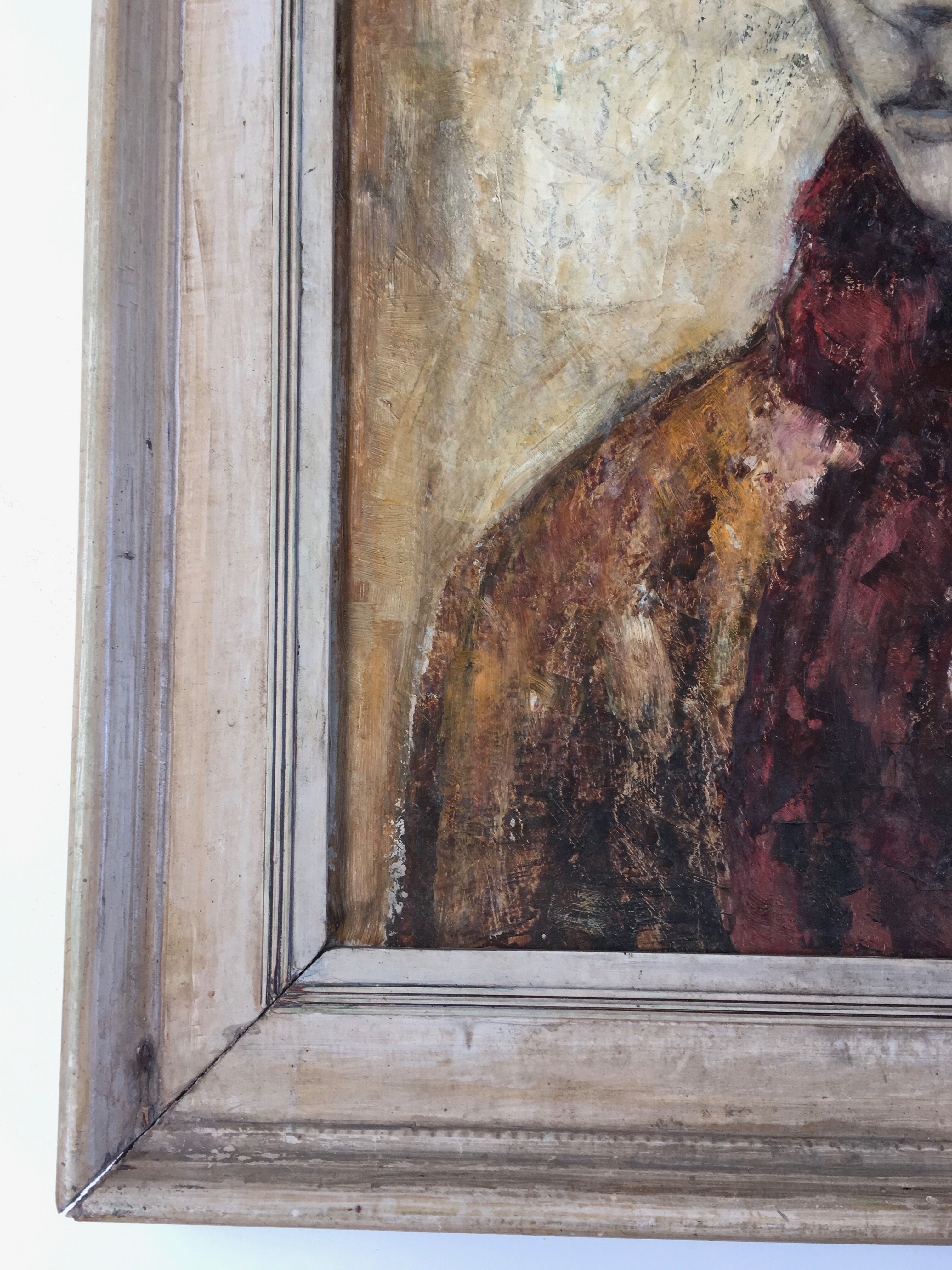 Portrait à l'huile d'homme à l'écharpe 60
