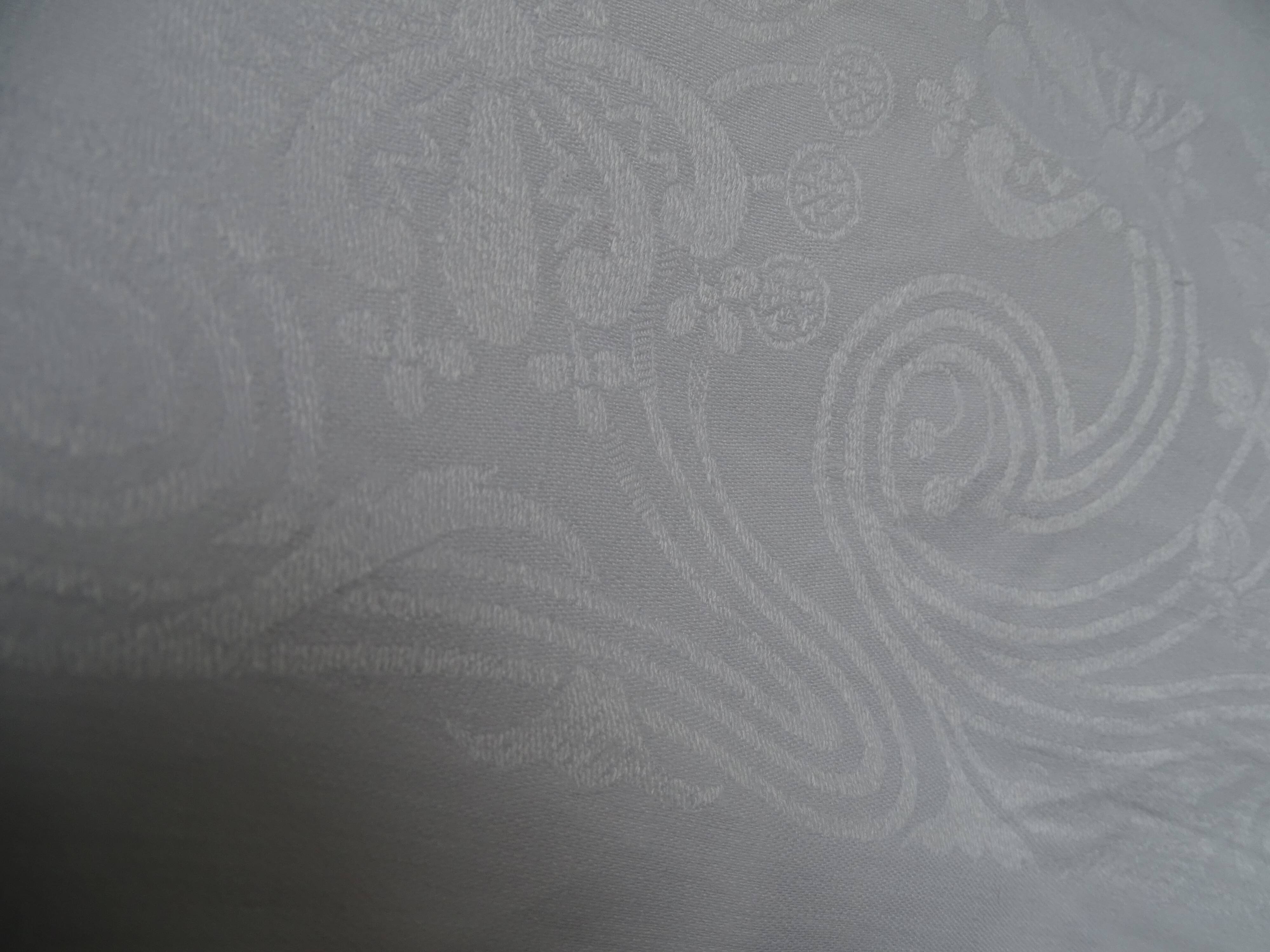 Old damask tablecloth 270 x 150 monogram MP