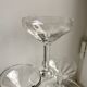 Set of 9 champagne coupettes engraved 40-50 years