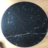 Black marble round coffee table by Eero Saarinen for Knoll