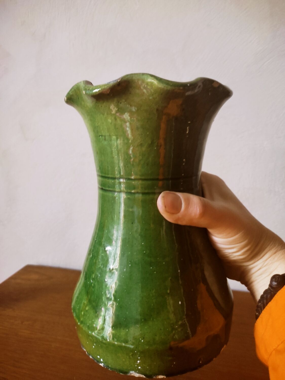Glazed terracotta vase