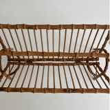 Rattan magazine holders faux-bamboo style