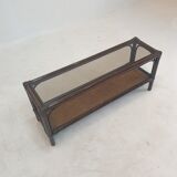 Italian Bamboo and Rattan Coffee Table, 1980s