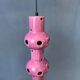 Suspension vintage en céramique rose violette West Germany