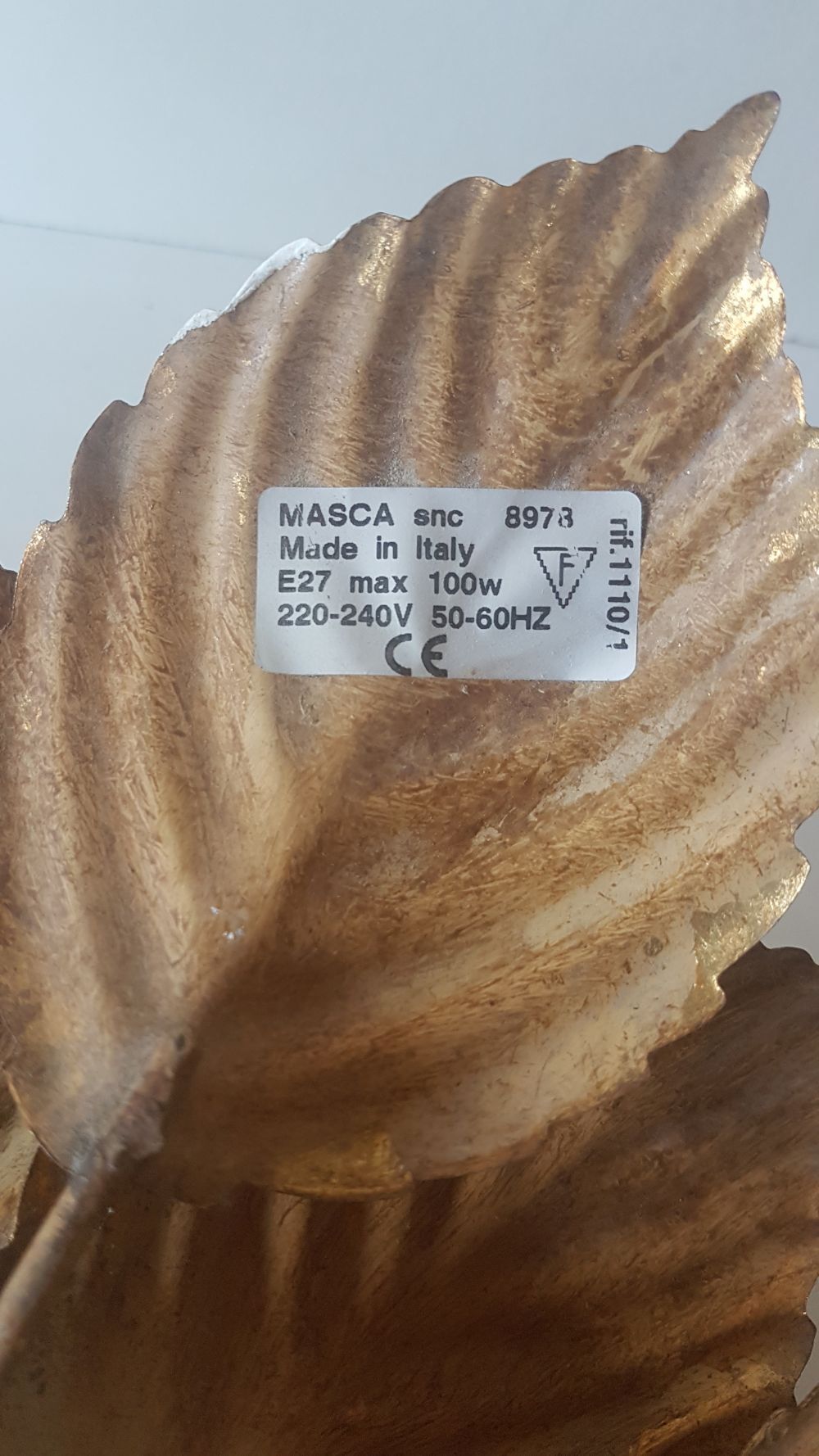 Golden metal flower ceiling Masca 40 cm