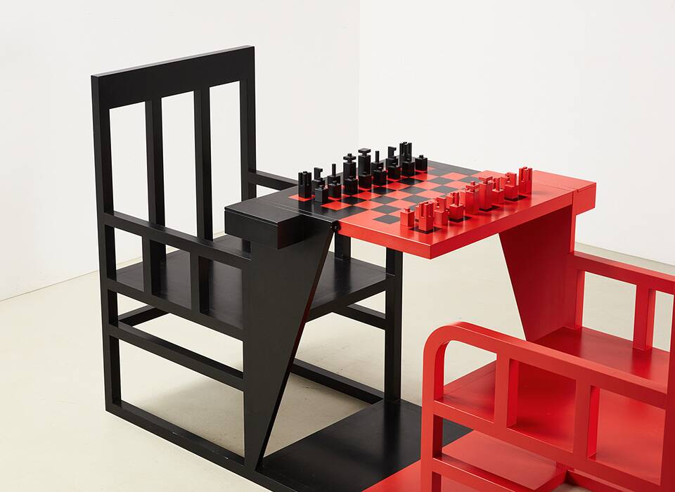 Extremely rare 'Workers Club' Chess Table by Alexander Rodchenko 1925/1979