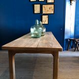 Old 19th crude solid elm farm table