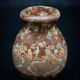 Glazed ceramic vase in mixed brown and beige earth by Jean Gerbino.