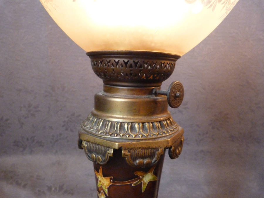 Pair of art nouveau lamps