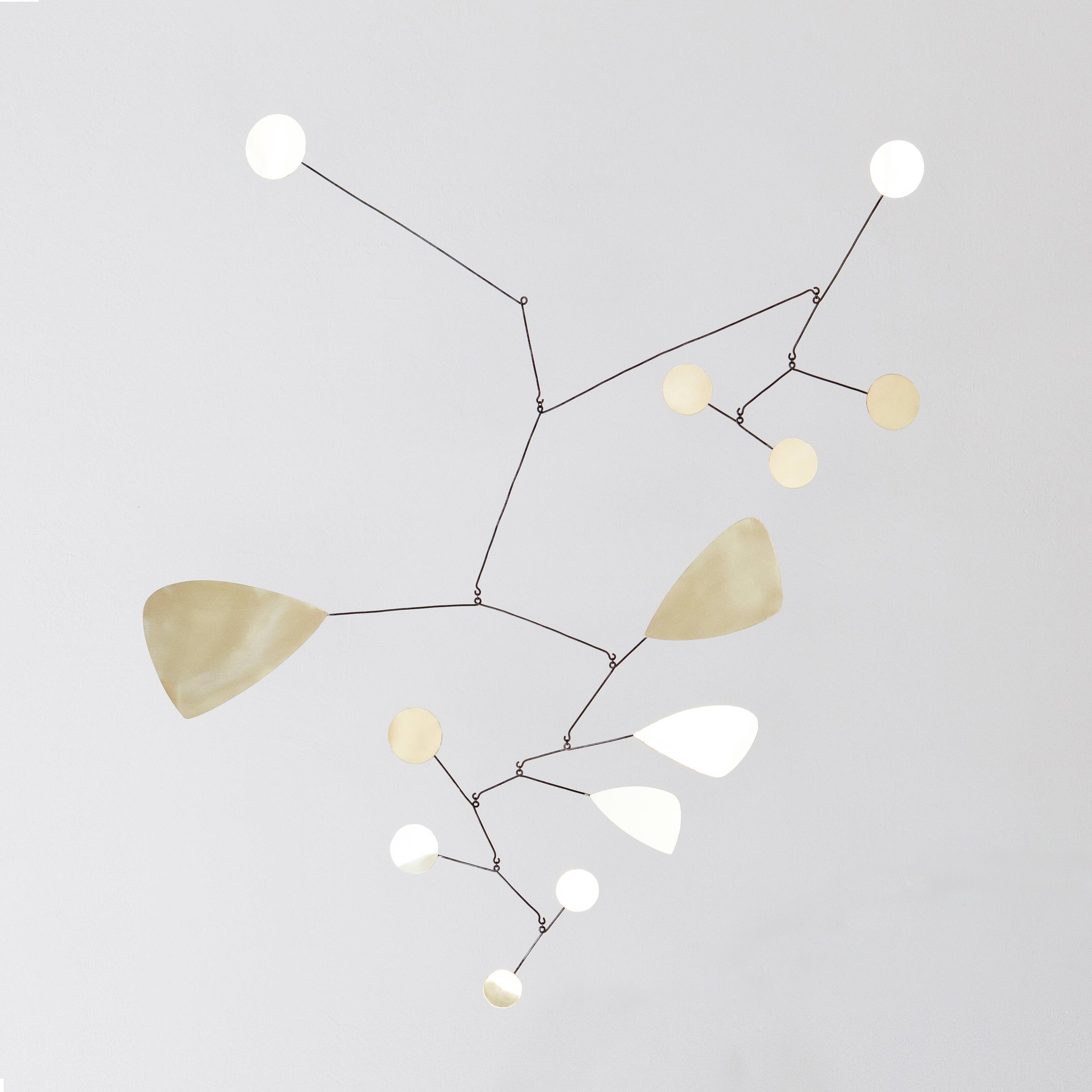 Modernist brass mobile 100x95cm