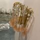 Pink Murano Glass Flower Sconces 1970’s