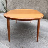 Danish teak extendable round table of the years 60