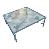 Wrought iron coffee table structure
