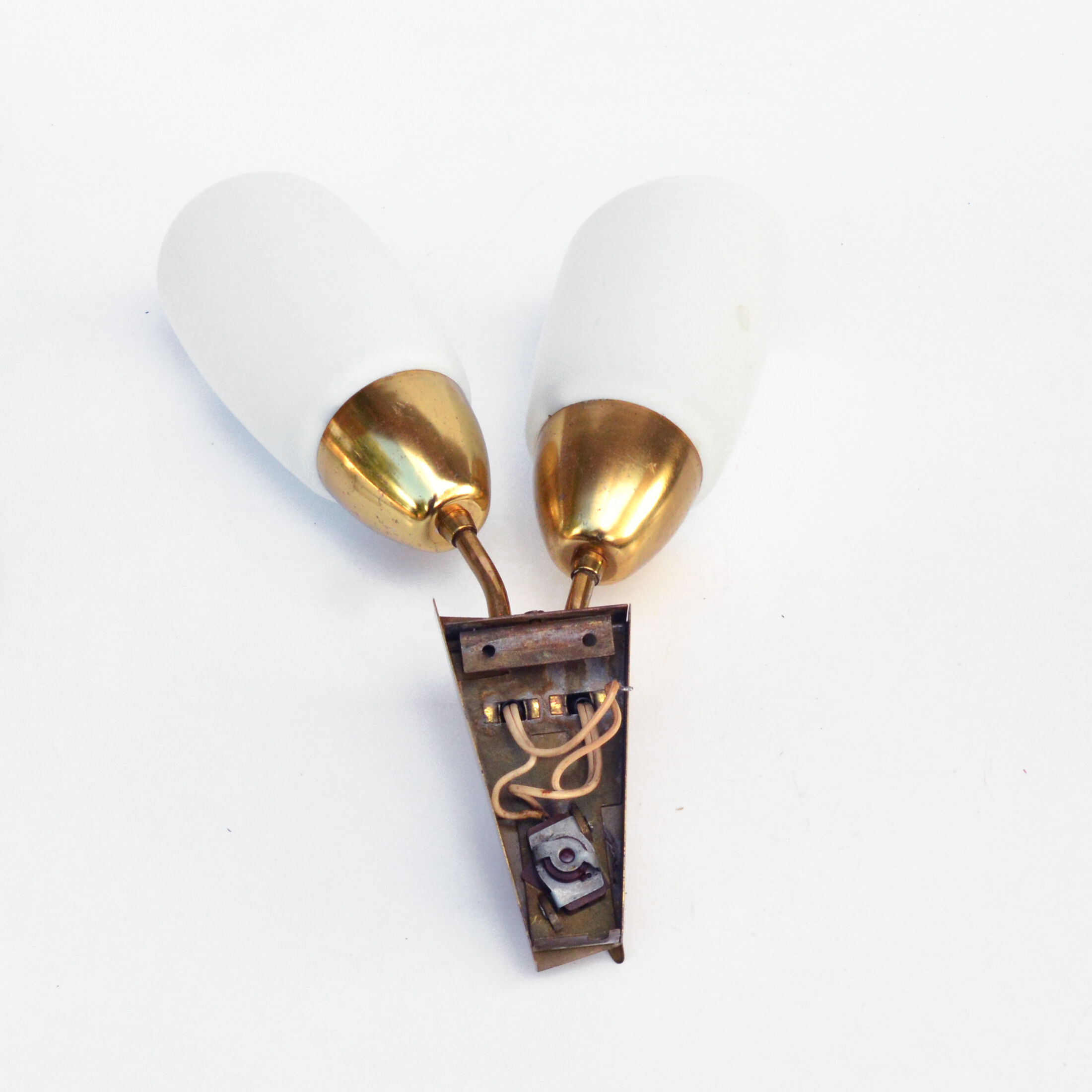 hollywood regency double wall lamp Kamenicky Senov, Czechoslovakia, 1970s