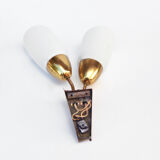 hollywood regency double wall lamp Kamenicky Senov, Czechoslovakia, 1970s