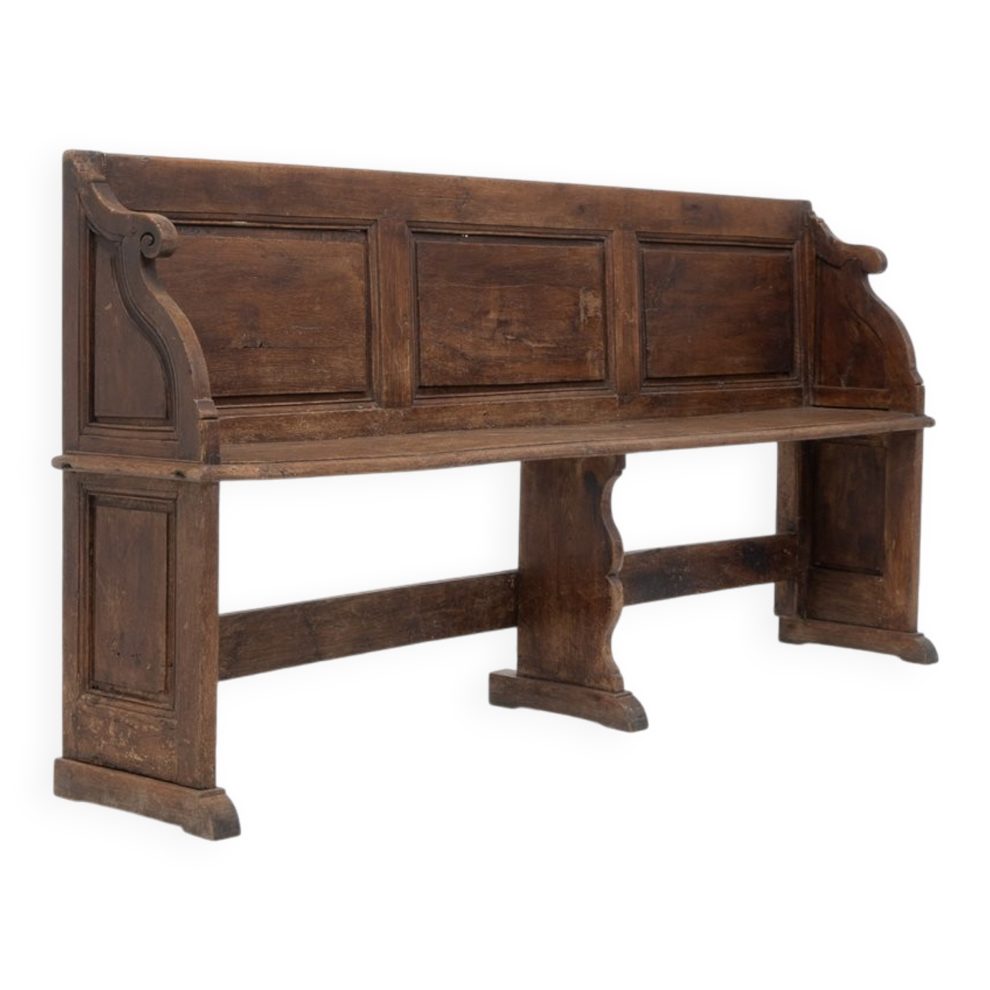 Antique French Oak Bench, 1850