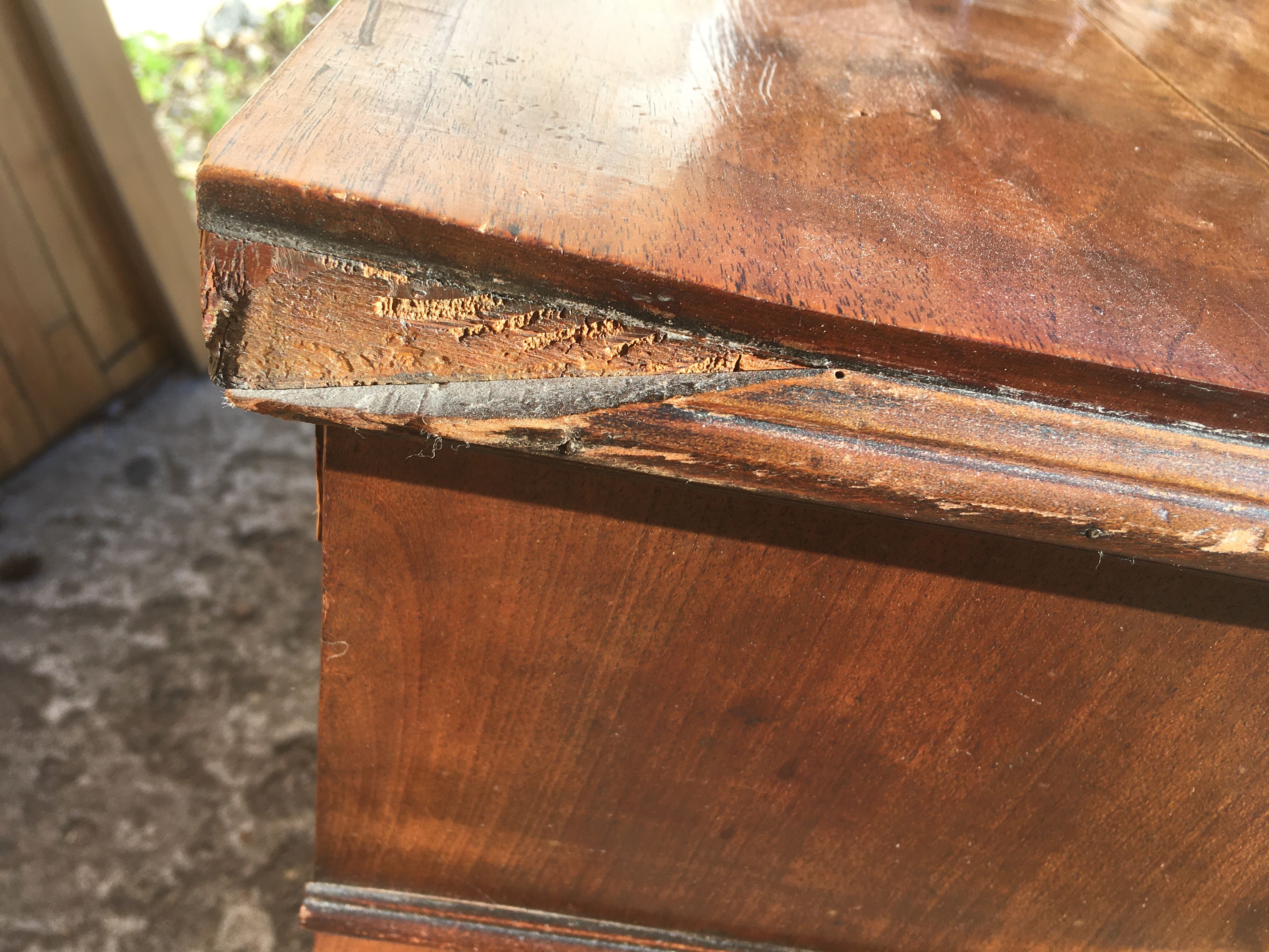 Old parisian buffet in fir