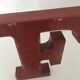 Red metal "F" sign letter