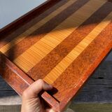 Rectangular art deco tray in lacquered wood