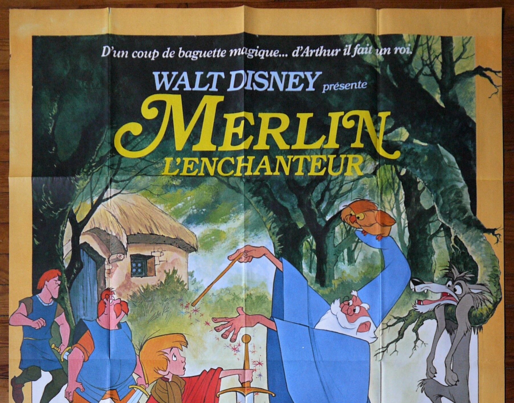 Original movie poster "Merlin l'enchanteur" Walt Disney