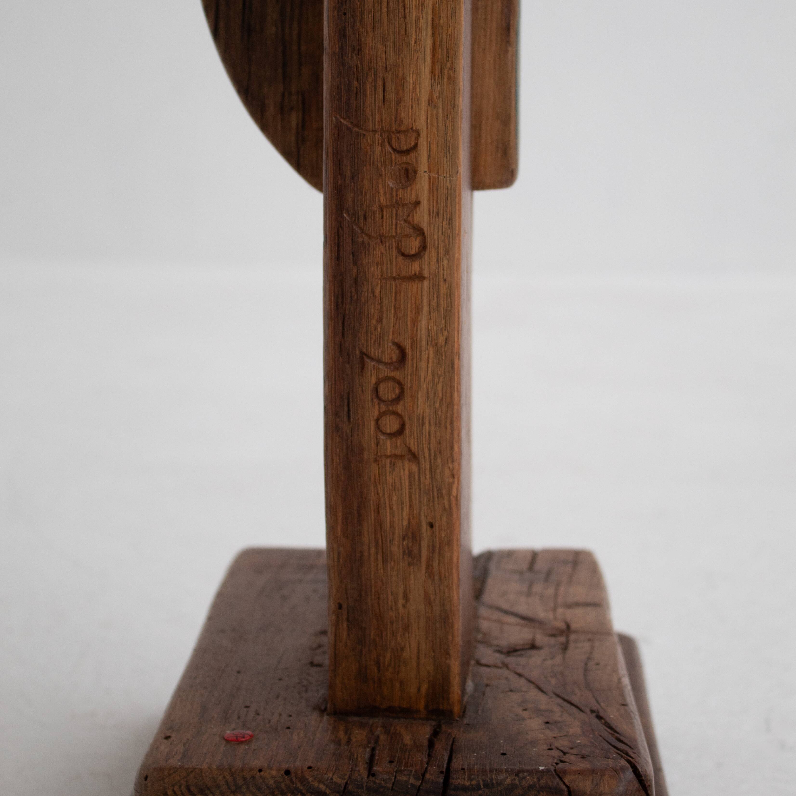 Set of 3 wooden sculptures by Luciano Bertolotto (Pompi)