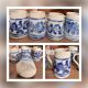 Lot of 4 Alsatian stoneware mugs signed Rémy Belsdorf.